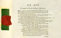 Act of Parliament on Education in Victoria was passed in 1872